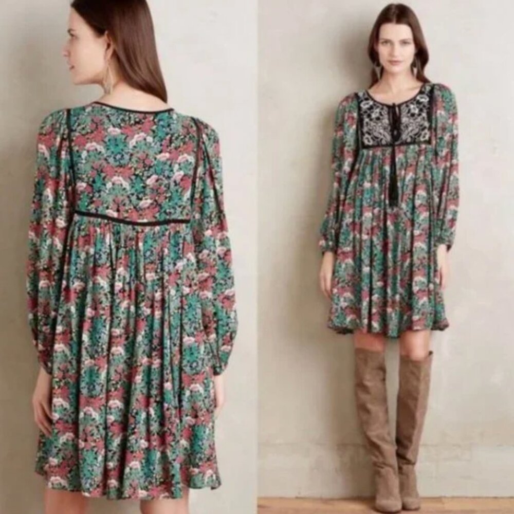 Anthropologie Floreat Floral Dress